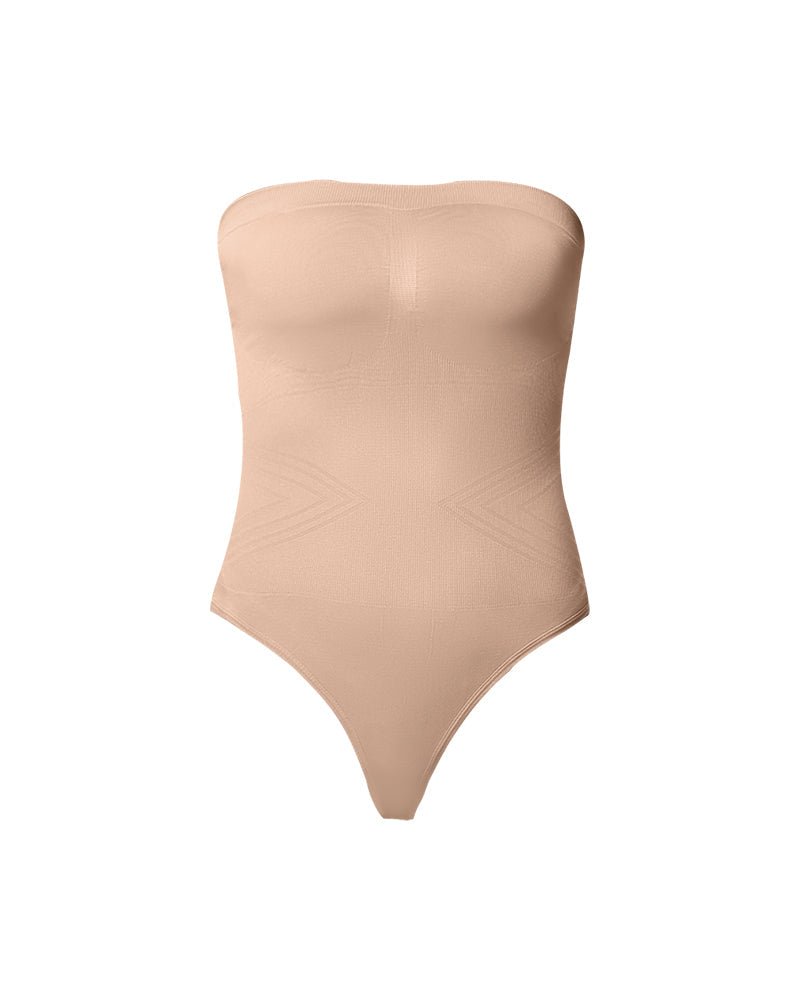 Seamless Bandeau Shaping Bodysuit with Removable Straps - Komfortfit Bra