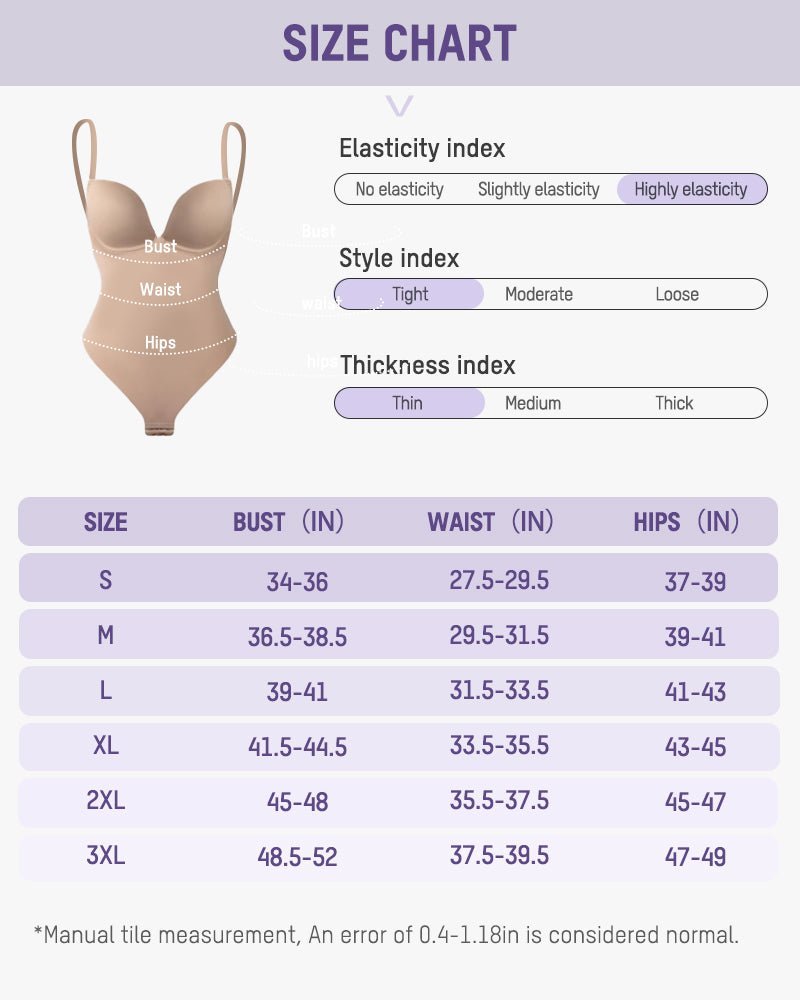 All - in - One Shaping Bodysuit Thong - Komfortfit Bra