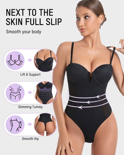 All - in - One Shaping Bodysuit Thong - Komfortfit Bra