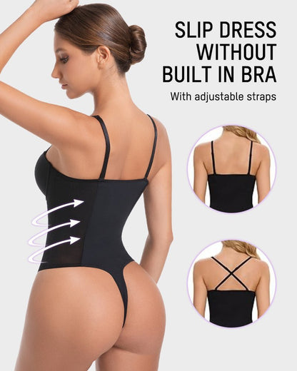 All - in - One Shaping Bodysuit Thong - Komfortfit Bra