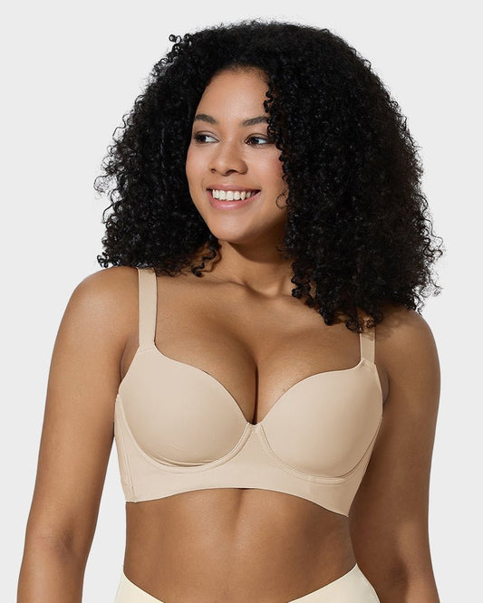 Back Smoothing Push - Up Plunge Bra - Komfortfit Bra