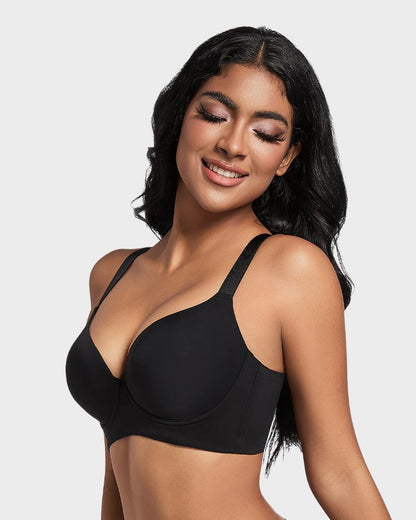 Back Smoothing Push - Up Plunge Bra - Komfortfit Bra