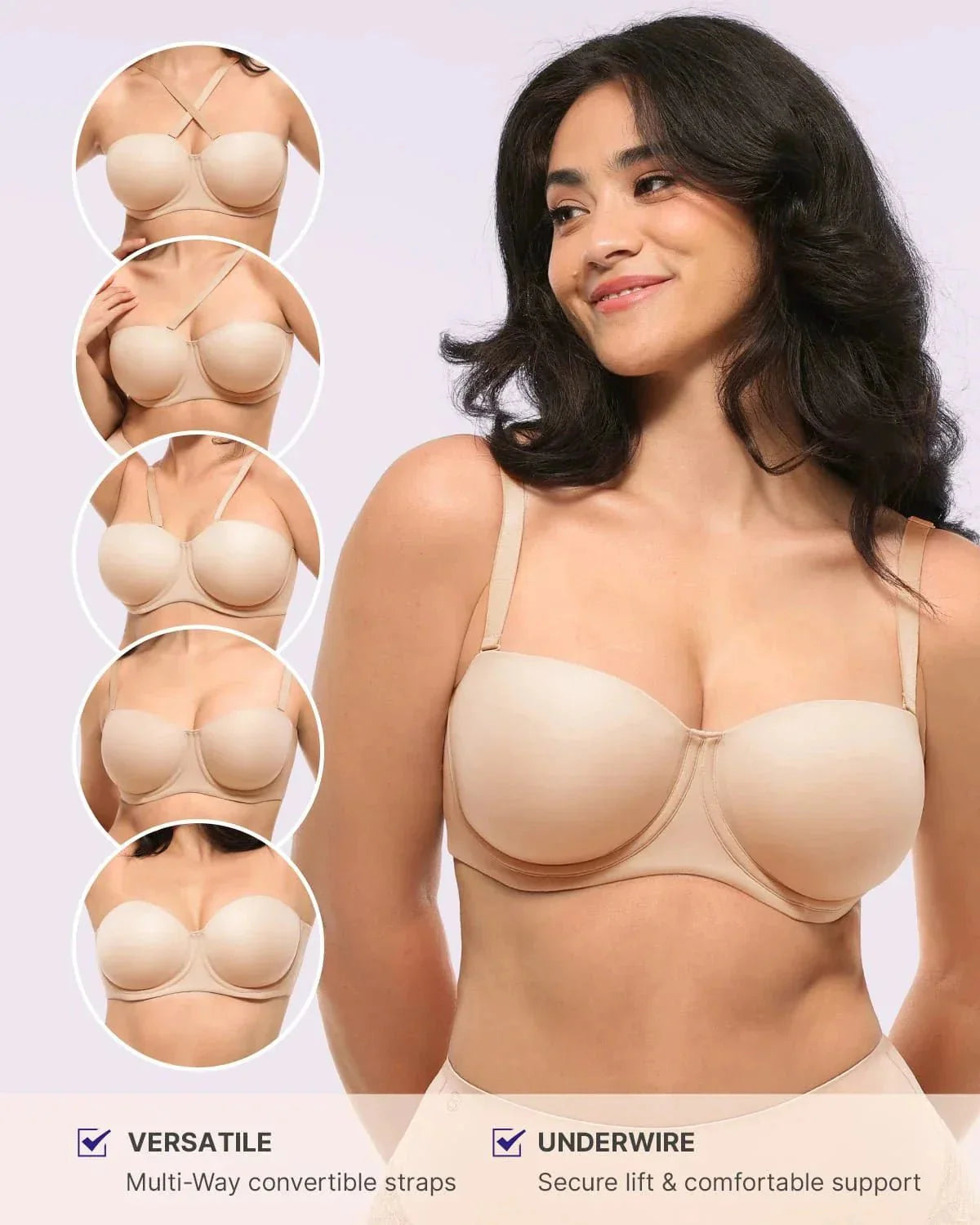 Bare Essentials™ AirSlim® Convertible Strapless Push Up Bra - Komfortfit Bra