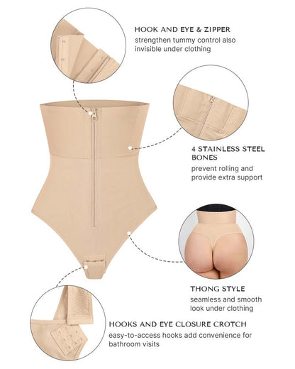Bare Essentials™ AirSlim® High - Rise Body Sculpting Thong - Komfortfit Bra