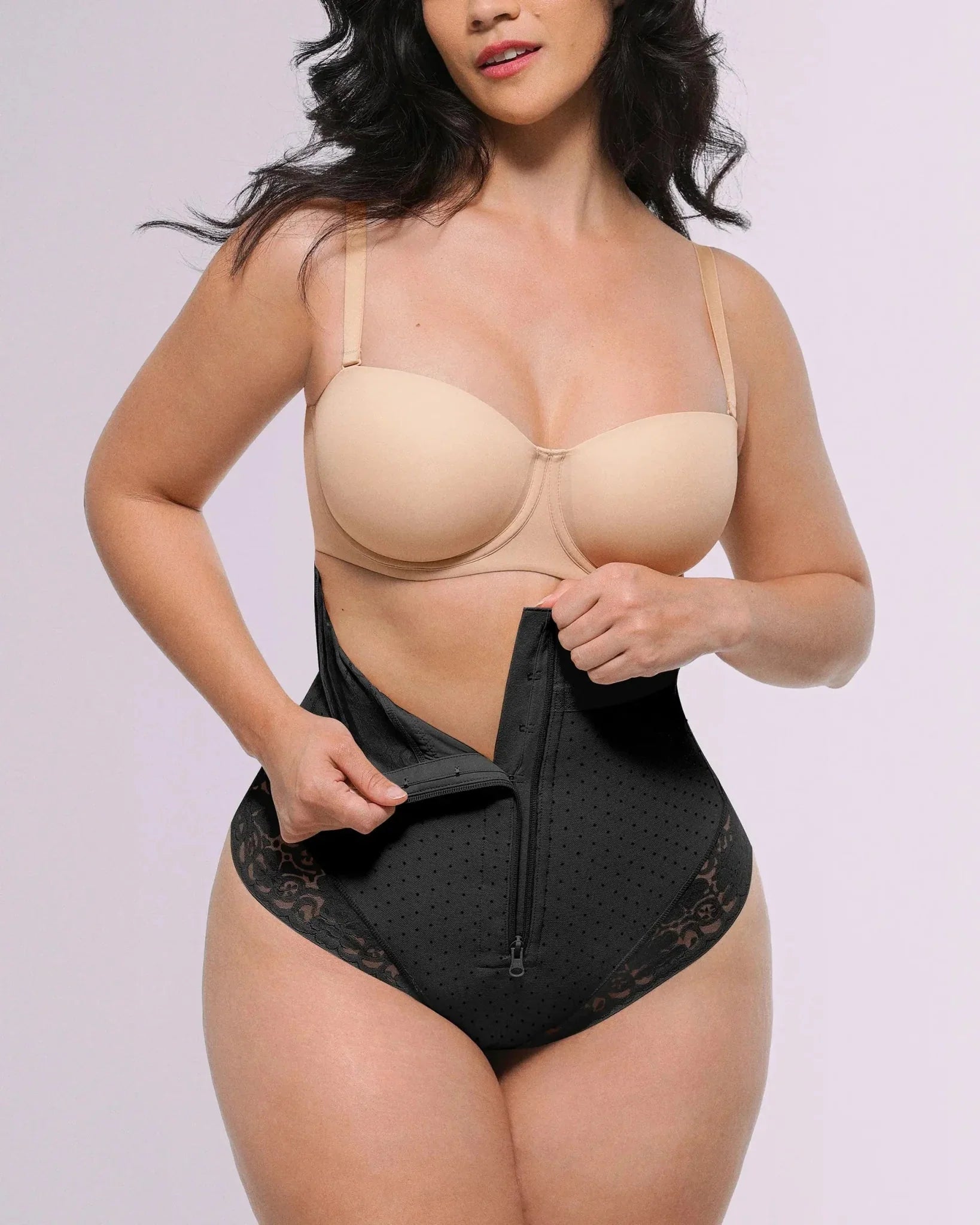 Bare Essentials™ AirSlim® High - Waisted Polka Dot Shaping Thong - Komfortfit Bra