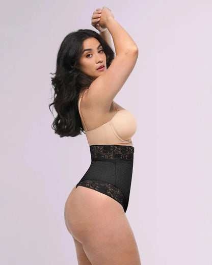 Bare Essentials™ AirSlim® High - Waisted Polka Dot Shaping Thong - Komfortfit Bra