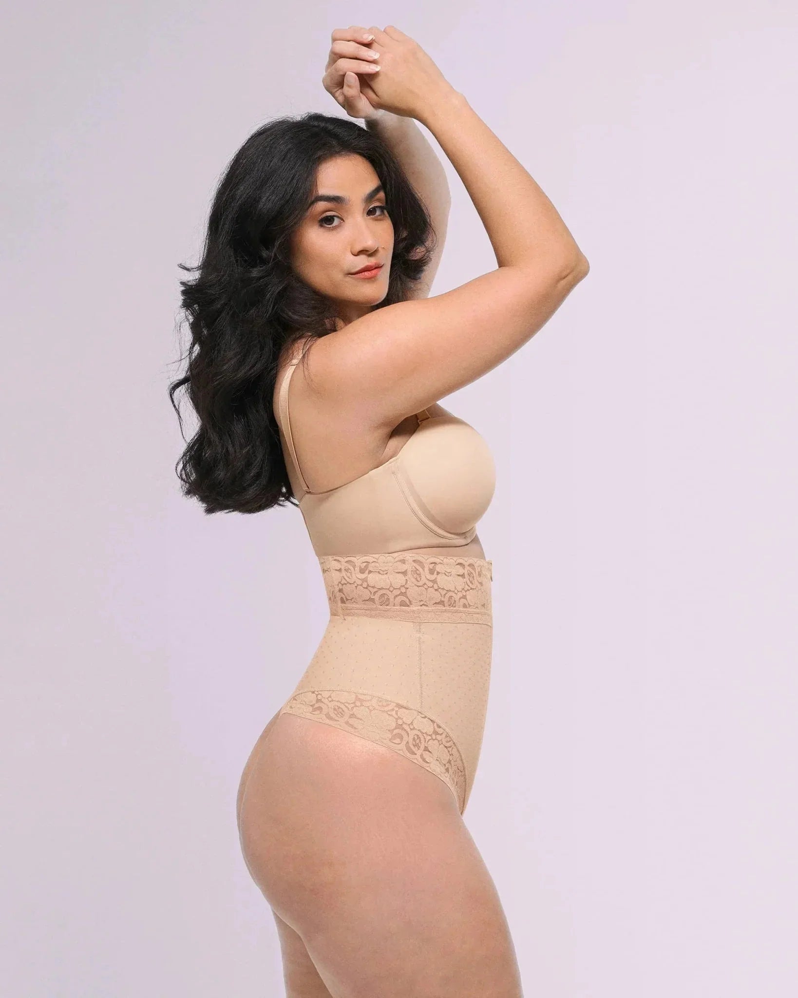 Bare Essentials™ AirSlim® High - Waisted Polka Dot Shaping Thong - Komfortfit Bra