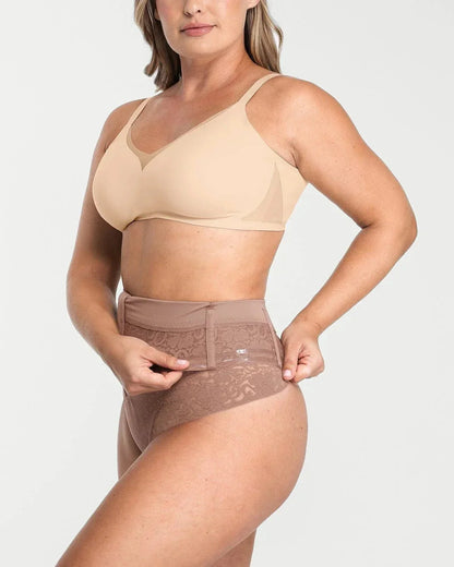 Bare Essentials™ AirSlim® High - Waisted Polka Dot Shaping Thong - Komfortfit Bra