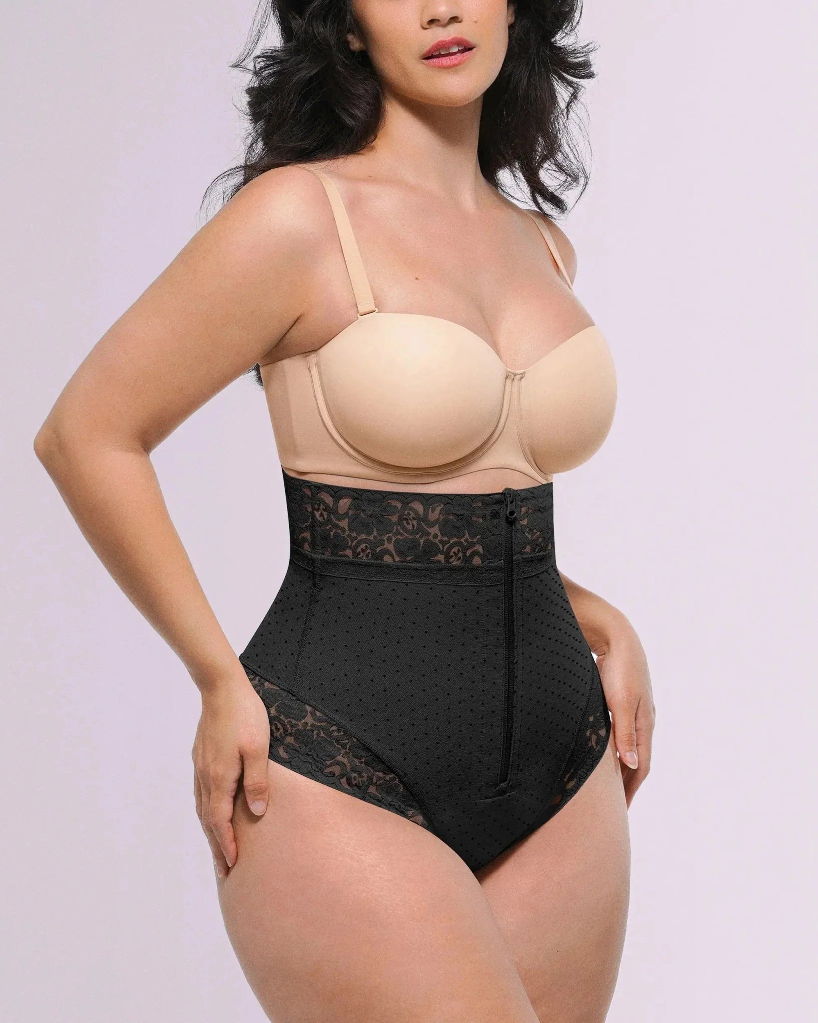 Bare Essentials™ AirSlim® High - Waisted Polka Dot Shaping Thong - Komfortfit Bra