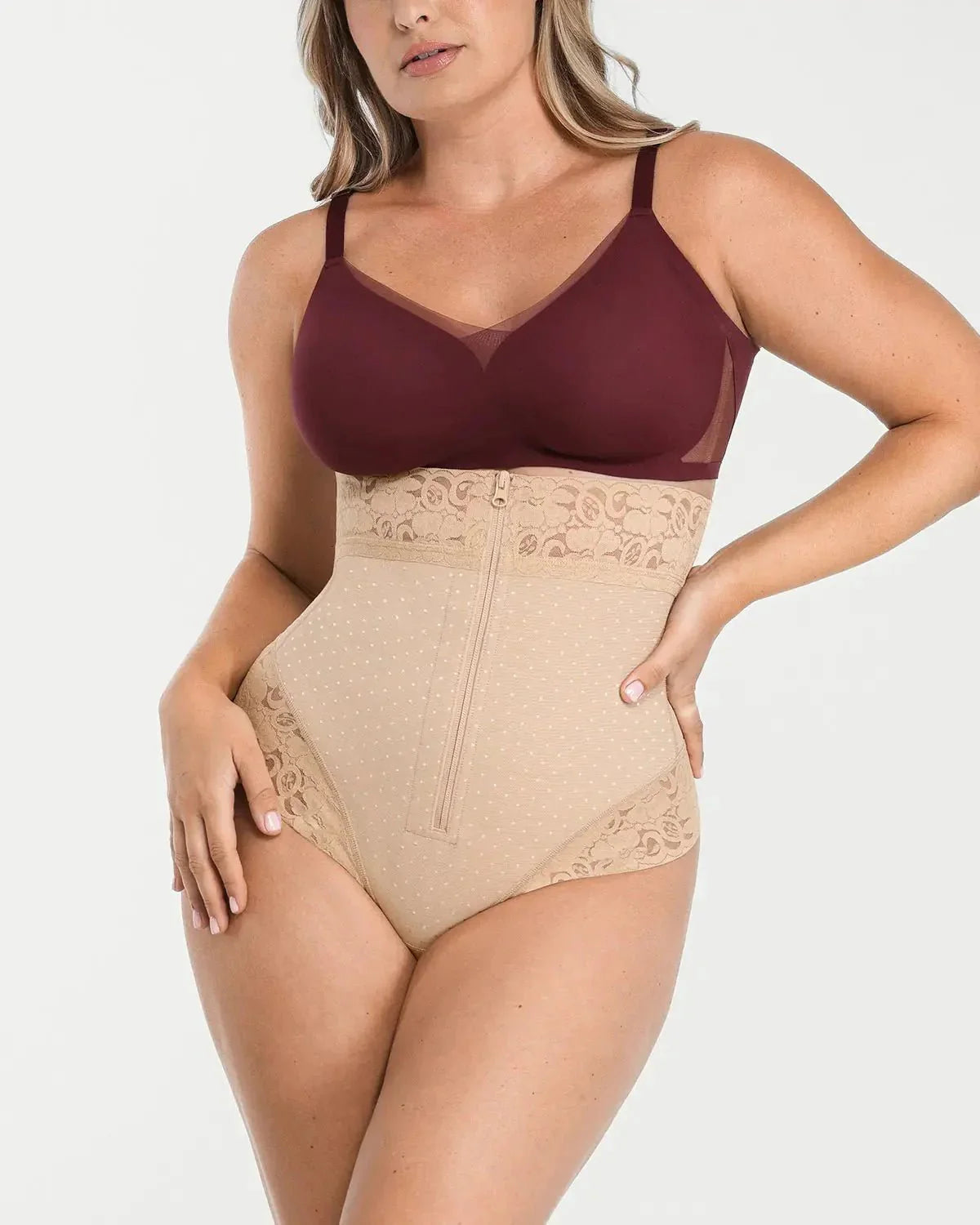 Bare Essentials™ AirSlim® High - Waisted Polka Dot Shaping Thong - Komfortfit Bra