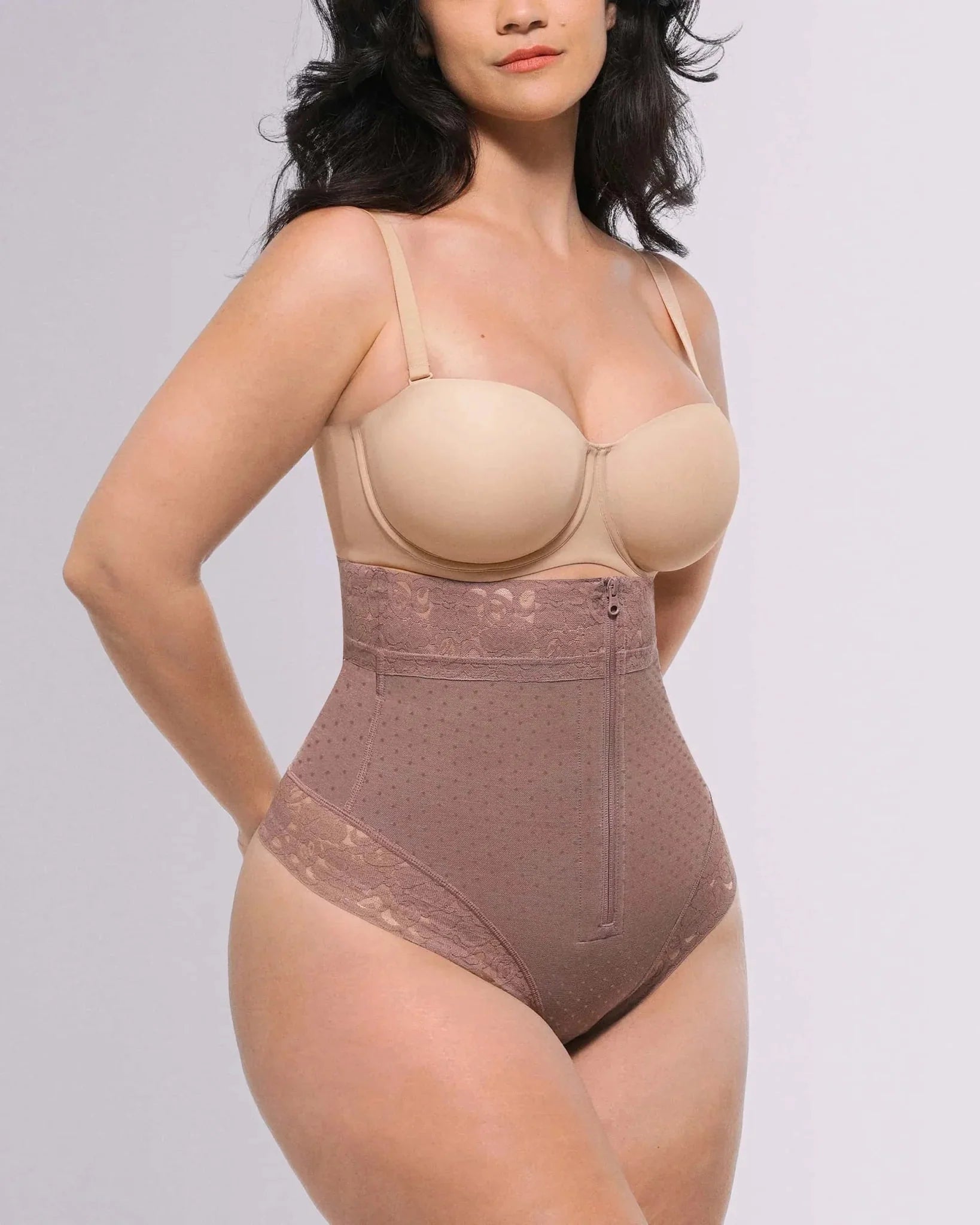 Bare Essentials™ AirSlim® High - Waisted Polka Dot Shaping Thong - Komfortfit Bra