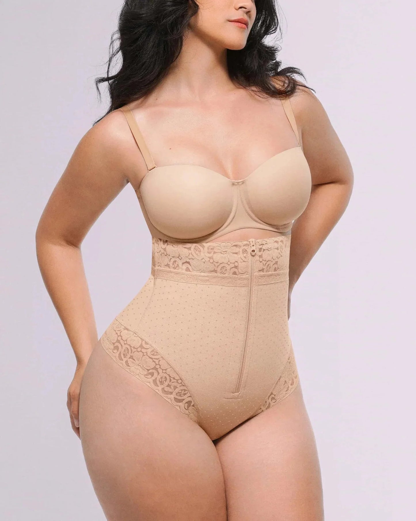 Bare Essentials™ AirSlim® High - Waisted Polka Dot Shaping Thong - Komfortfit Bra