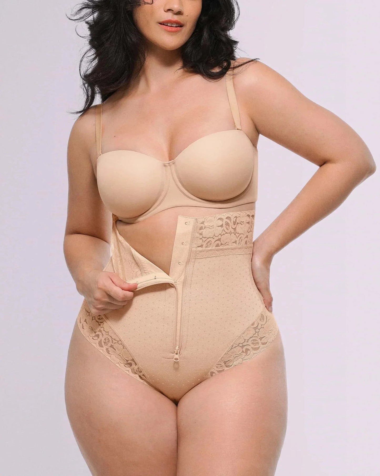 Bare Essentials™ AirSlim® High - Waisted Polka Dot Shaping Thong - Komfortfit Bra