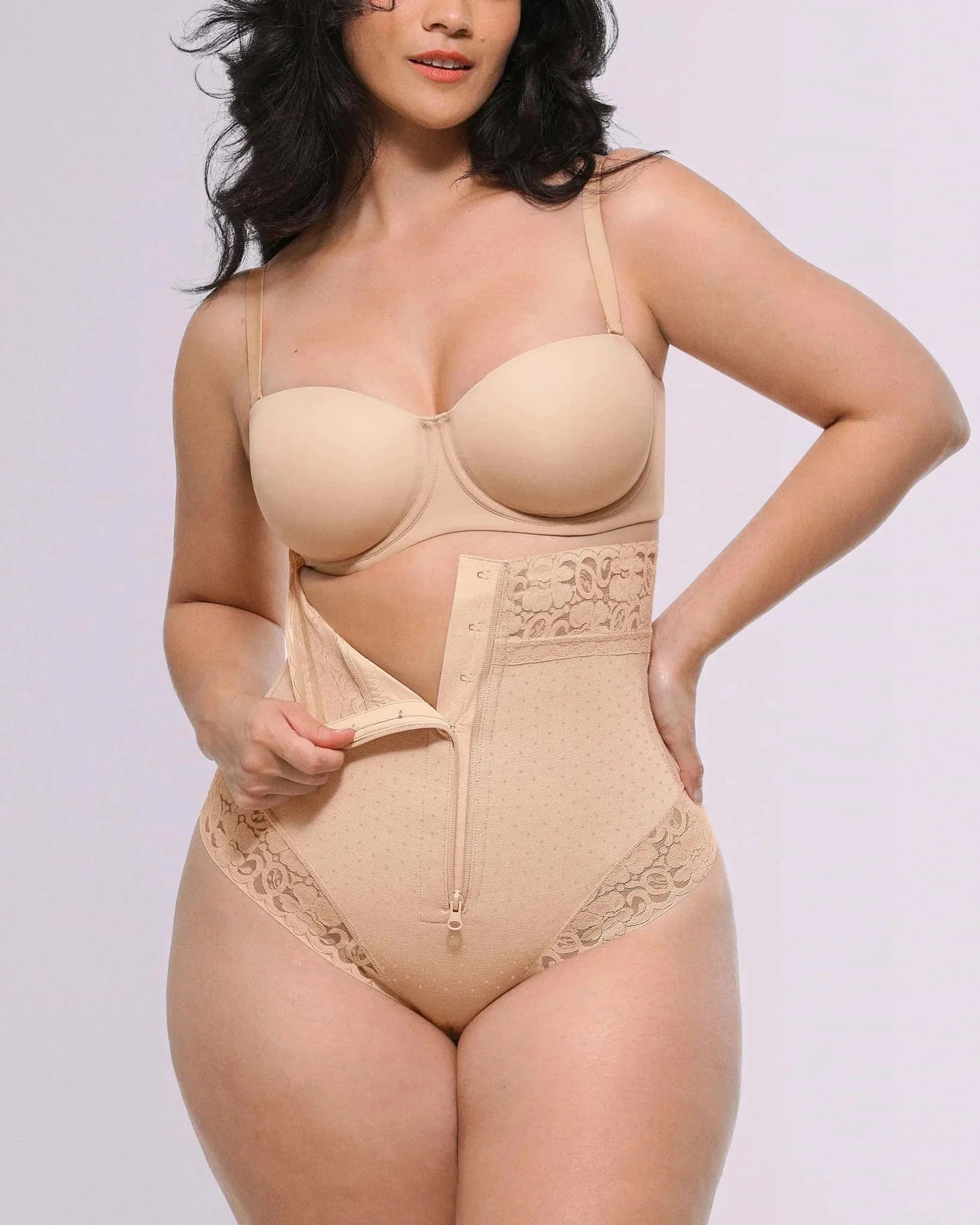 Bare Essentials™ AirSlim® High - Waisted Polka Dot Shaping Thong - Komfortfit Bra