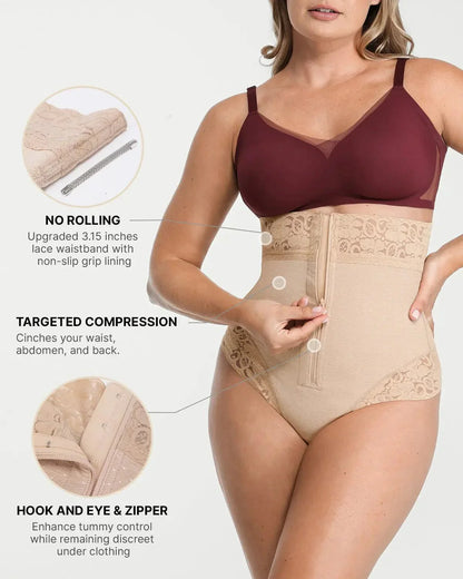 Bare Essentials™ AirSlim® High - Waisted Polka Dot Shaping Thong - Komfortfit Bra