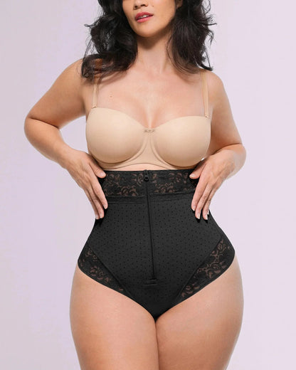 Bare Essentials™ AirSlim® High - Waisted Polka Dot Shaping Thong - Komfortfit Bra