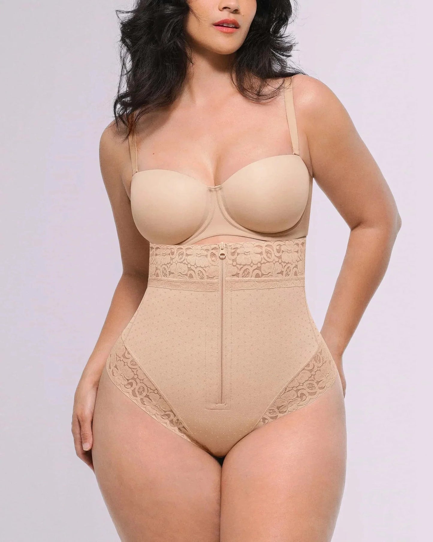 Bare Essentials™ AirSlim® High - Waisted Polka Dot Shaping Thong - Komfortfit Bra