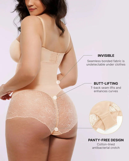 Bare Essentials™ MeshSmooth™ High - Waisted Sheer Lace Brief - Komfortfit Bra