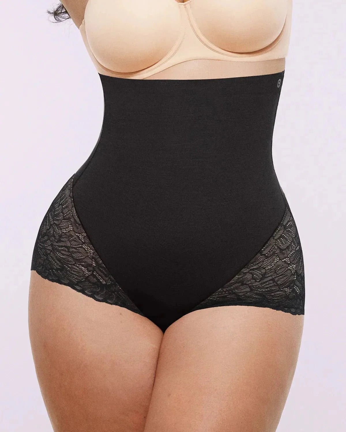 Bare Essentials™ MeshSmooth™ High - Waisted Sheer Lace Brief - Komfortfit Bra