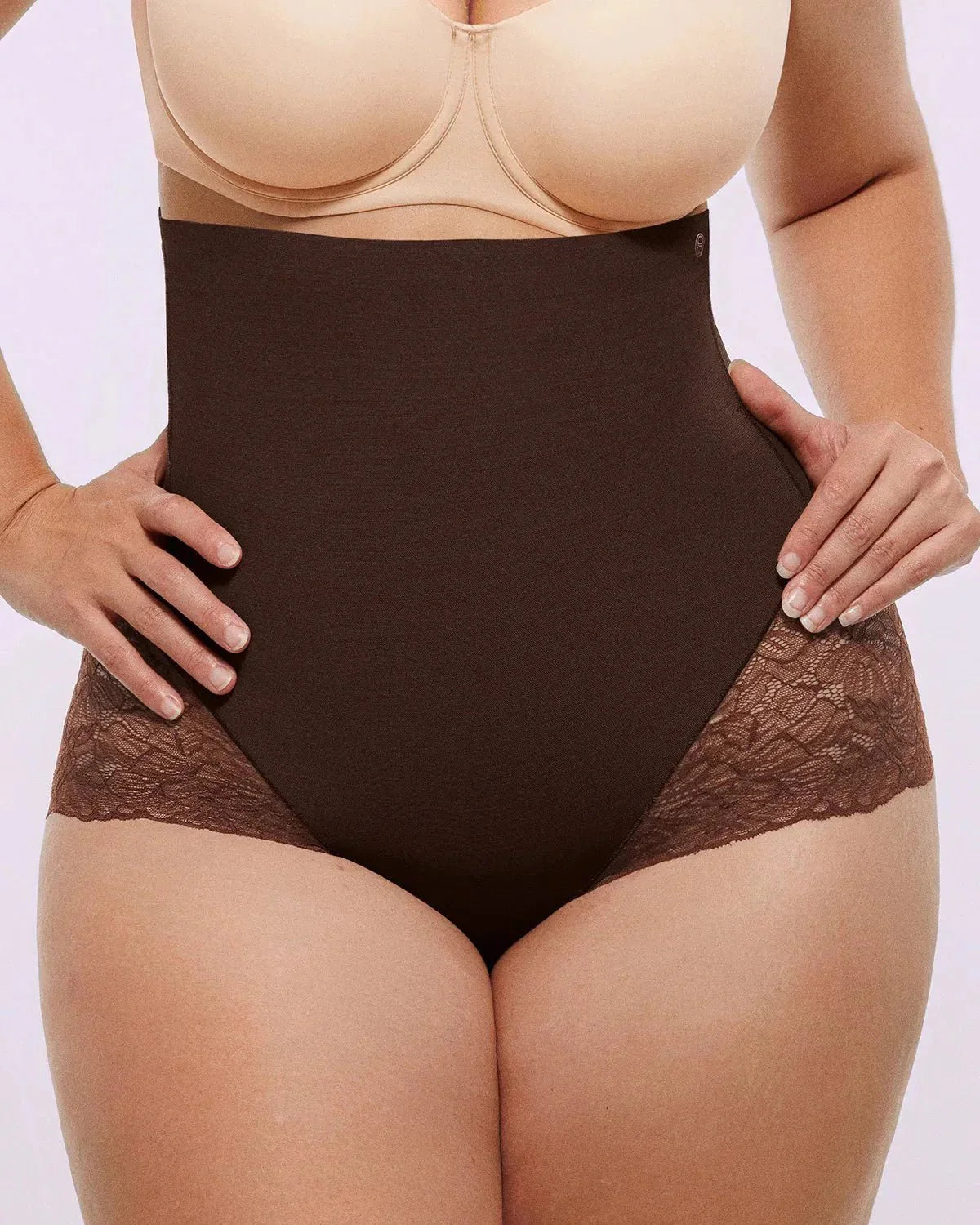 Bare Essentials™ MeshSmooth™ High - Waisted Sheer Lace Brief - Komfortfit Bra