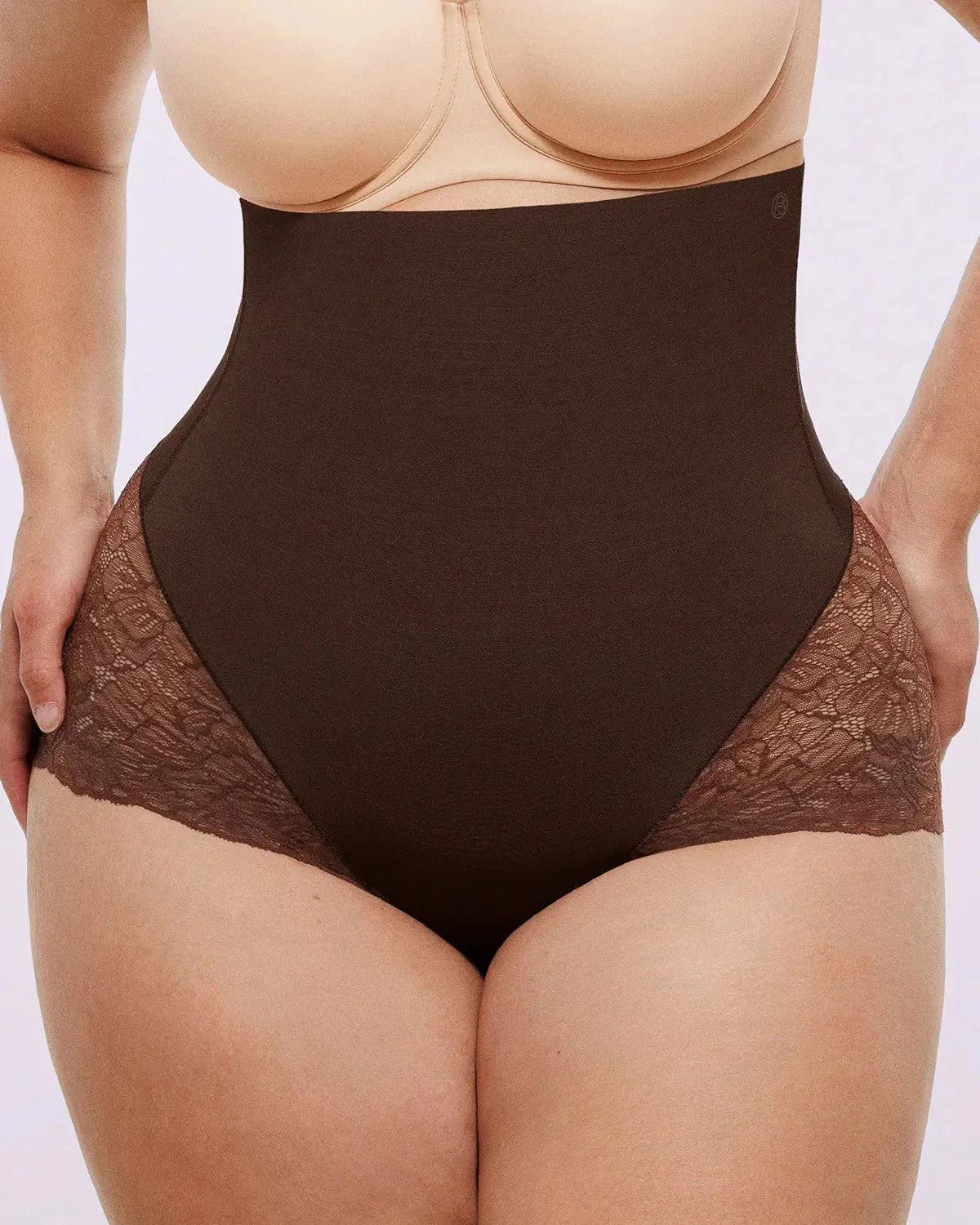 Bare Essentials™ MeshSmooth™ High - Waisted Sheer Lace Brief - Komfortfit Bra