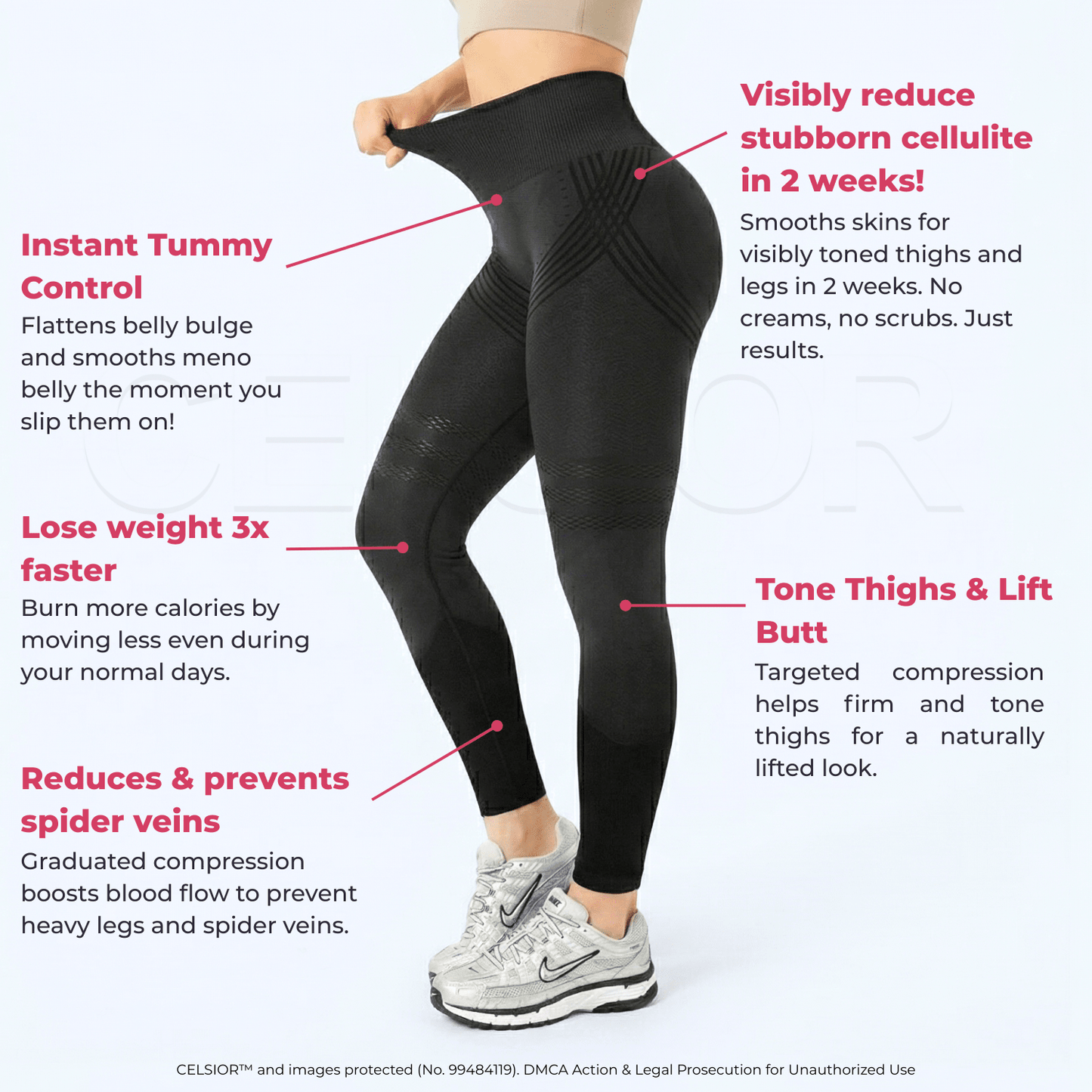 BARE - POWER™ 3D Metabolic Booster Leggings - Komfortfit Bra