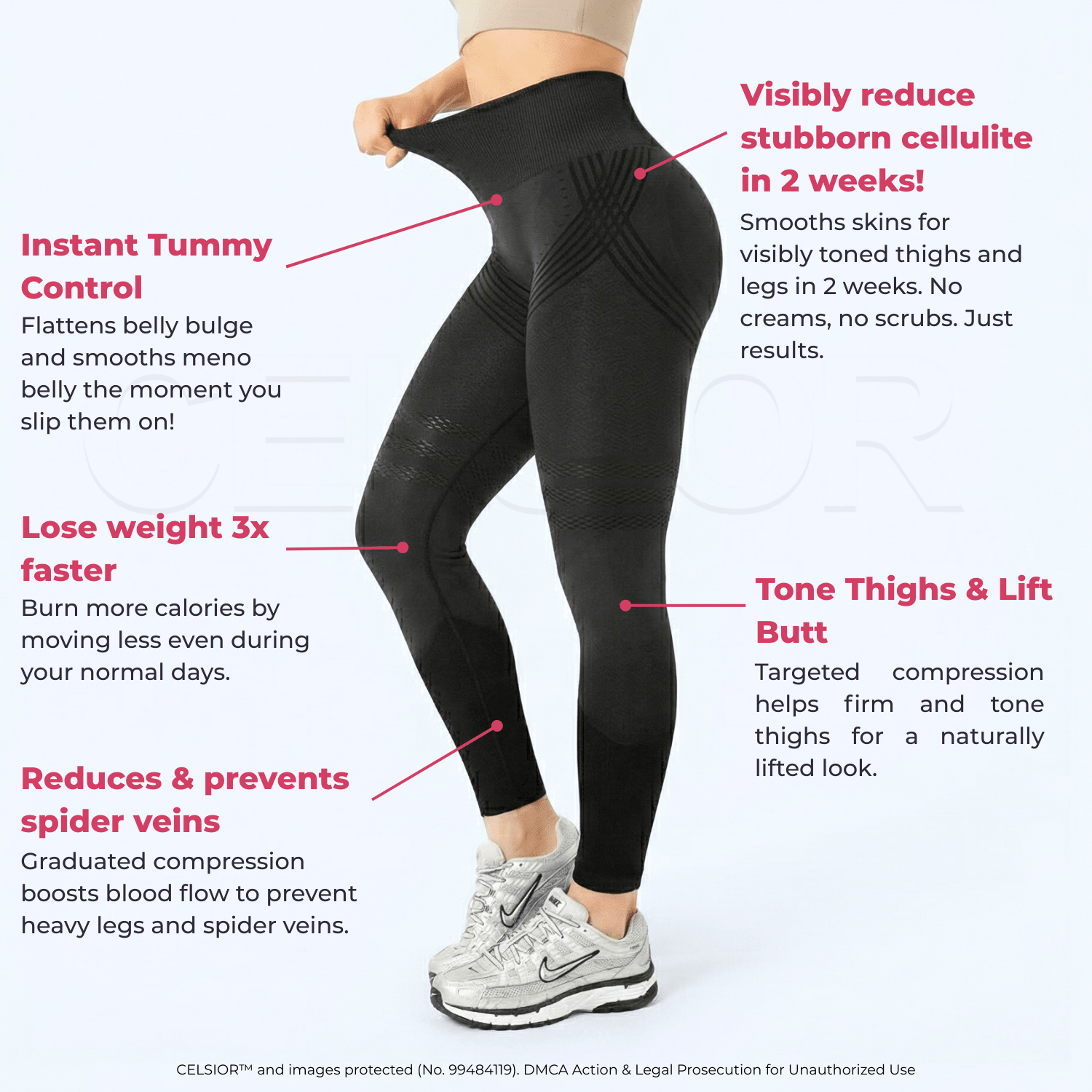BARE - POWER™ 3D Metabolic Booster Leggings - Komfortfit Bra