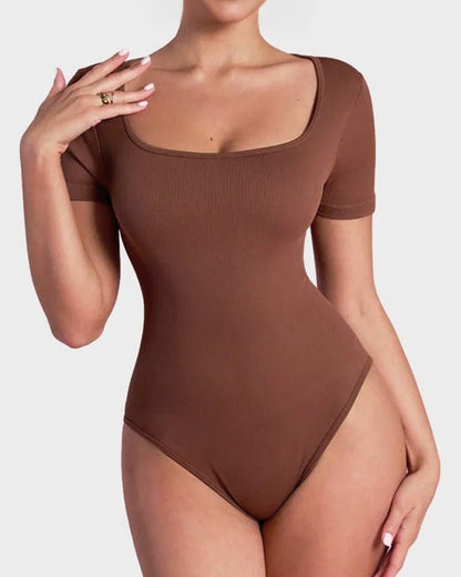 Basic Square Neck Bodysuit - Komfortfit Bra