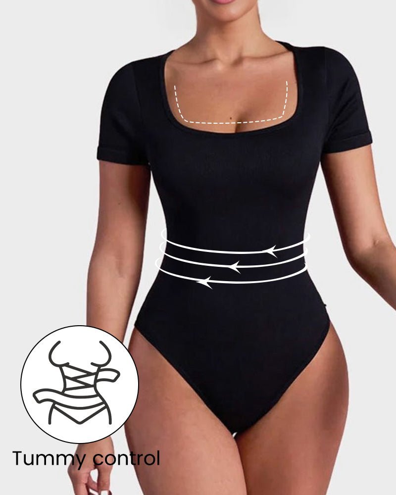 Basic Square Neck Bodysuit - Komfortfit Bra