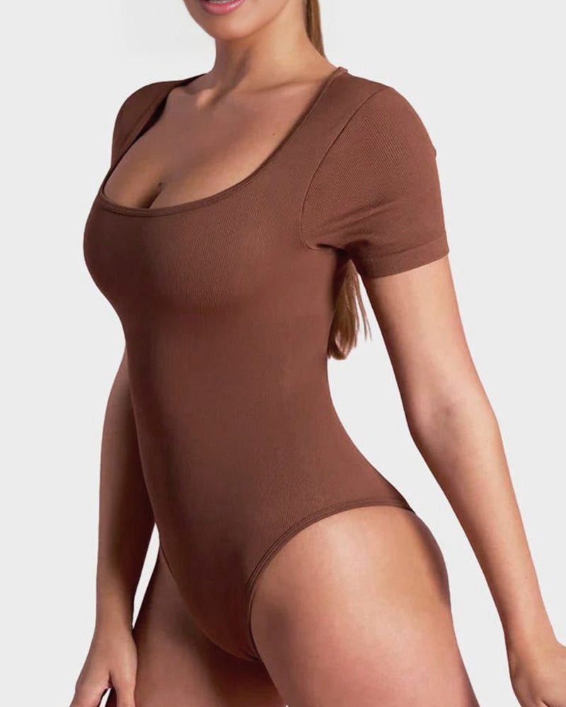 Basic Square Neck Bodysuit - Komfortfit Bra
