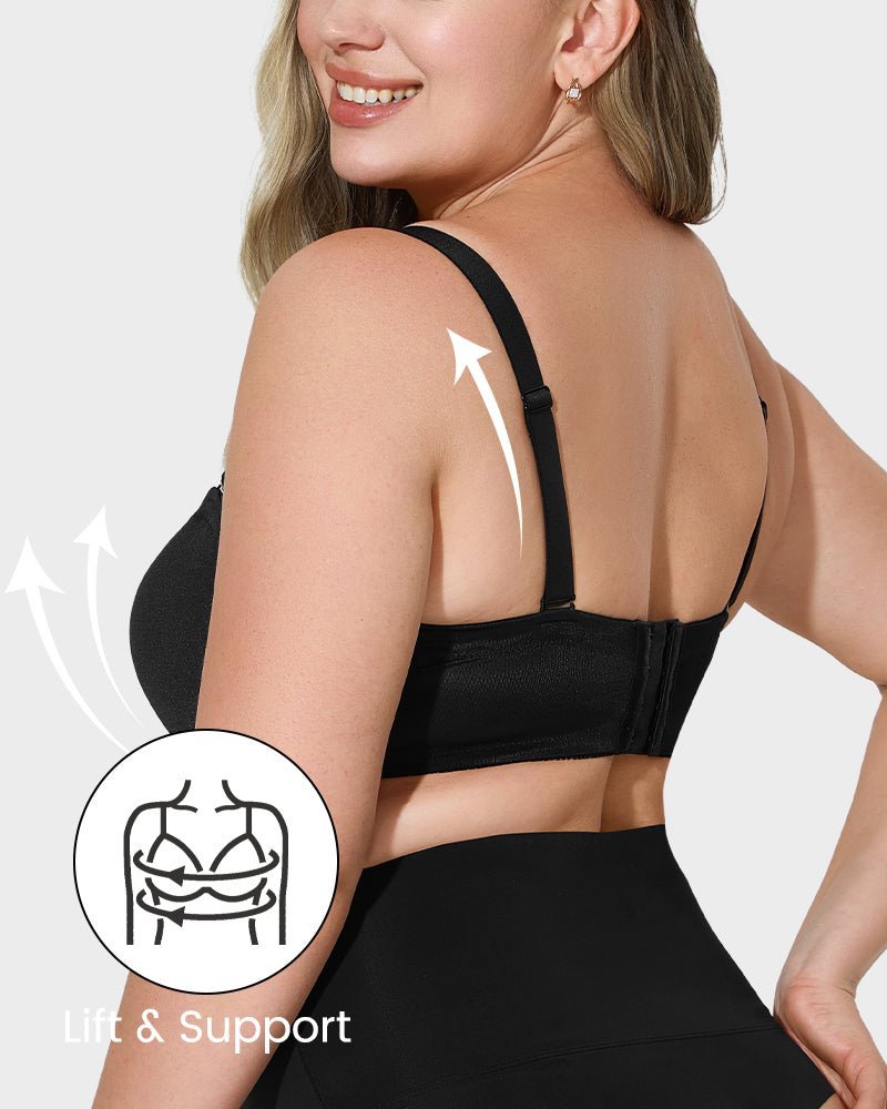 Comfort Push Up Unlined Bra with Removable Straps - Komfortfit Bra