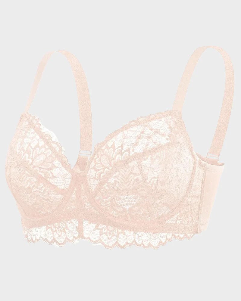 Comfort Unlined Lace Underwire Push Up Bra - Komfortfit Bra