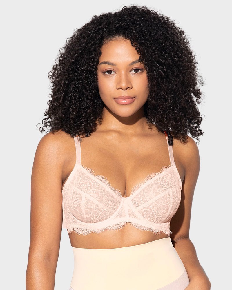 Comfort Unlined Lace Underwire Push Up Bra - Komfortfit Bra