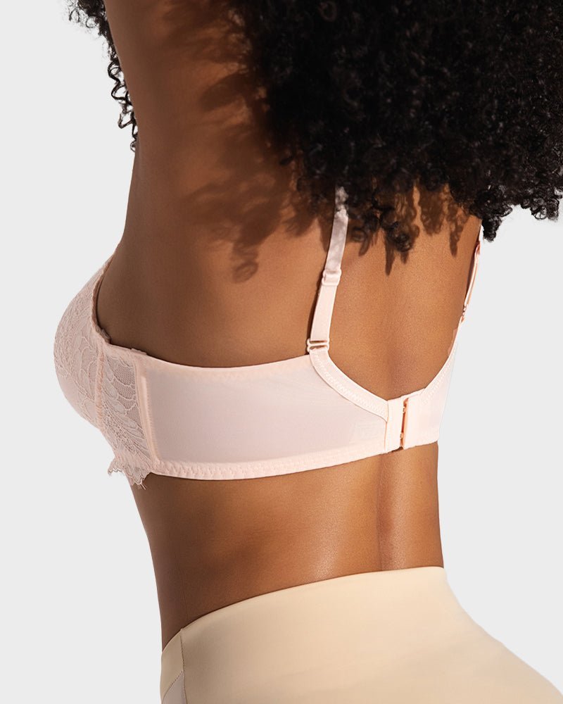 Comfort Unlined Lace Underwire Push Up Bra - Komfortfit Bra