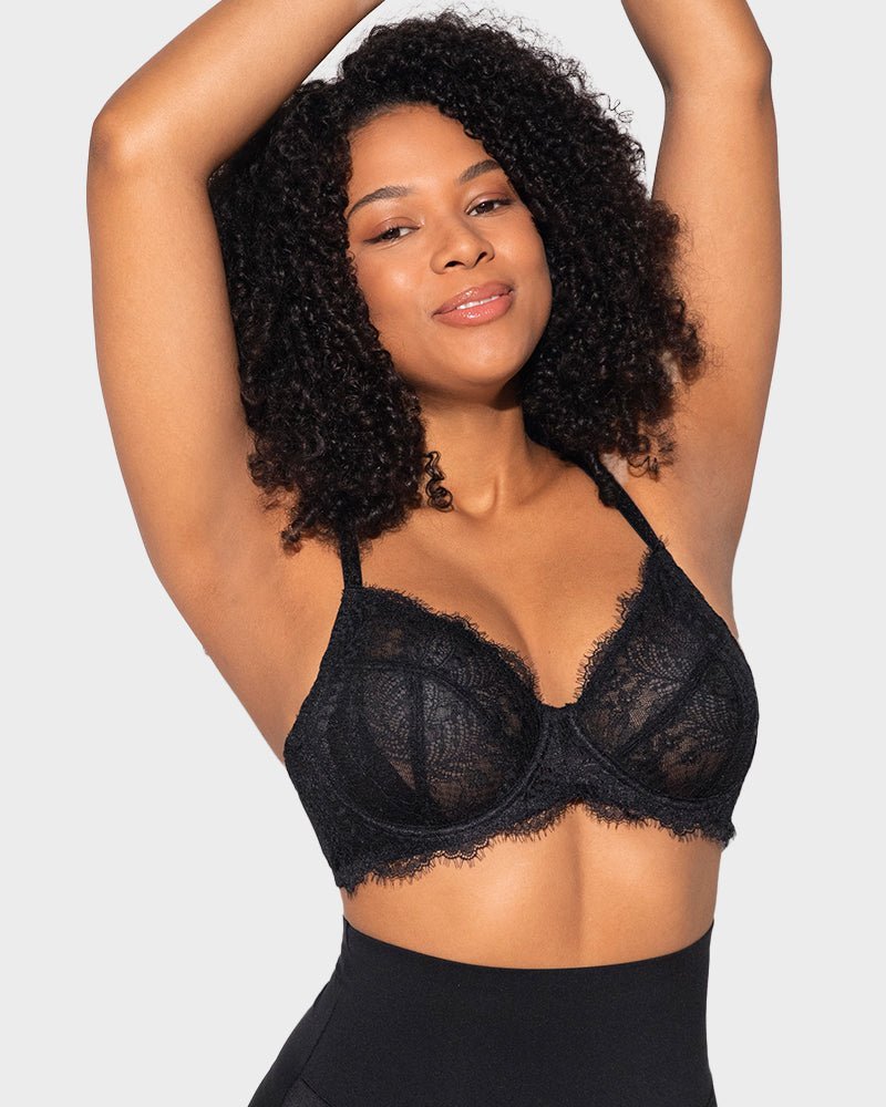 Comfort Unlined Lace Underwire Push Up Bra - Komfortfit Bra