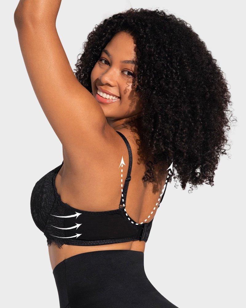 Comfort Unlined Lace Underwire Push Up Bra - Komfortfit Bra