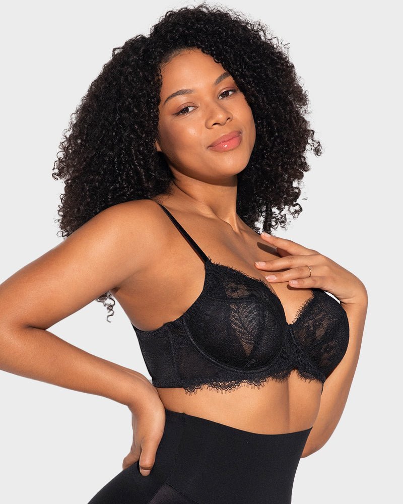 Comfort Unlined Lace Underwire Push Up Bra - Komfortfit Bra