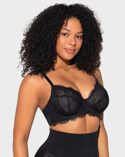 Comfort Unlined Lace Underwire Push Up Bra - Komfortfit Bra