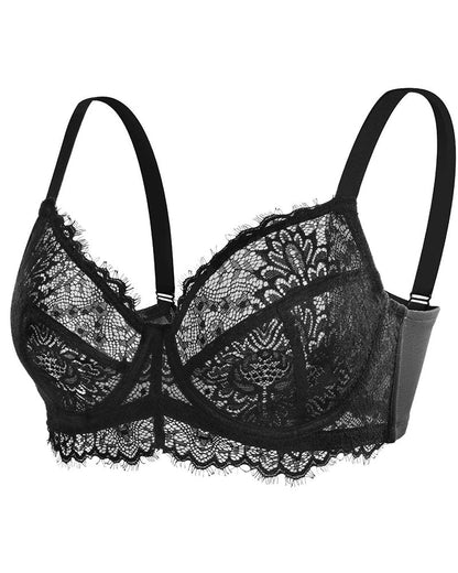 Comfort Unlined Lace Underwire Push Up Bra - Komfortfit Bra