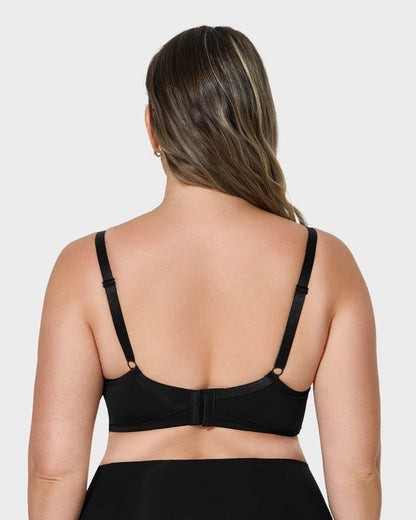 Deep V Lace Trim Full Coverage Push Up Bra - Komfortfit Bra