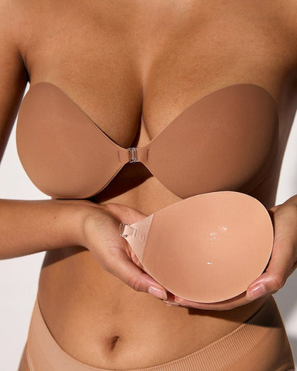 Front Closure Adhesive Invisible Push - Up Bra(2 Pairs) - Komfortfit Bra
