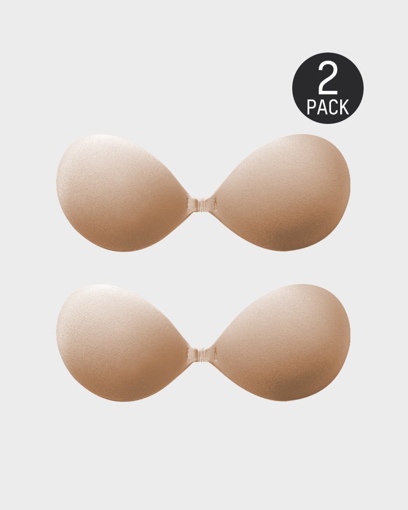Front Closure Adhesive Invisible Push - Up Bra(2 Pairs) - Komfortfit Bra