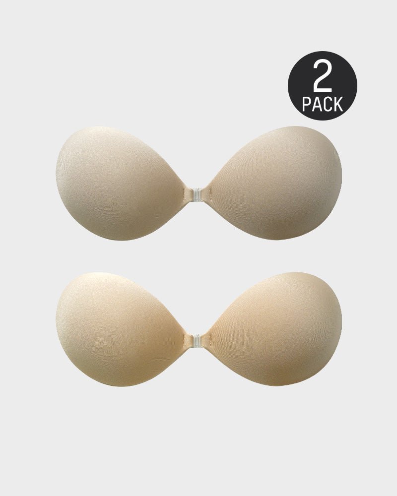 Front Closure Adhesive Invisible Push - Up Bra(2 Pairs) - Komfortfit Bra