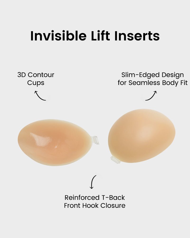Front Closure Silicone Self - Adhesive Invisible Bra (2 Pack) - Komfortfit Bra
