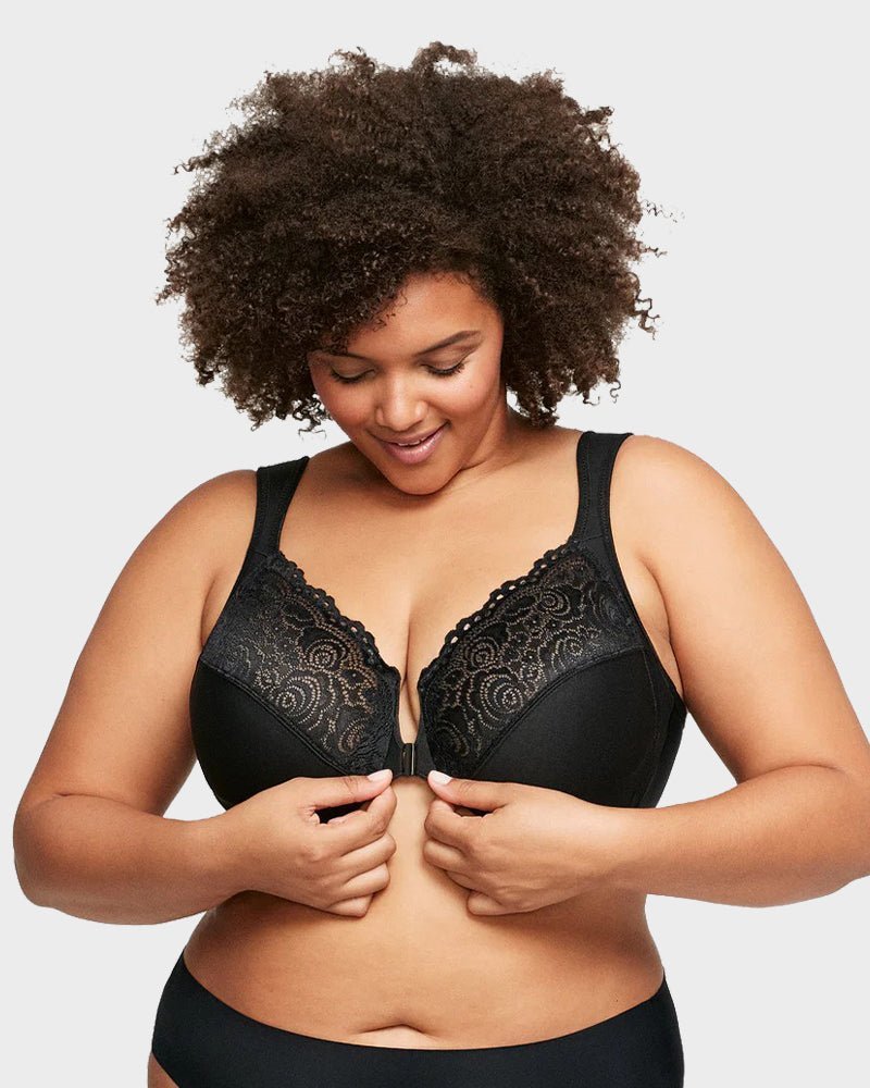 Front - Closure Underwire Print Bra - Komfortfit Bra