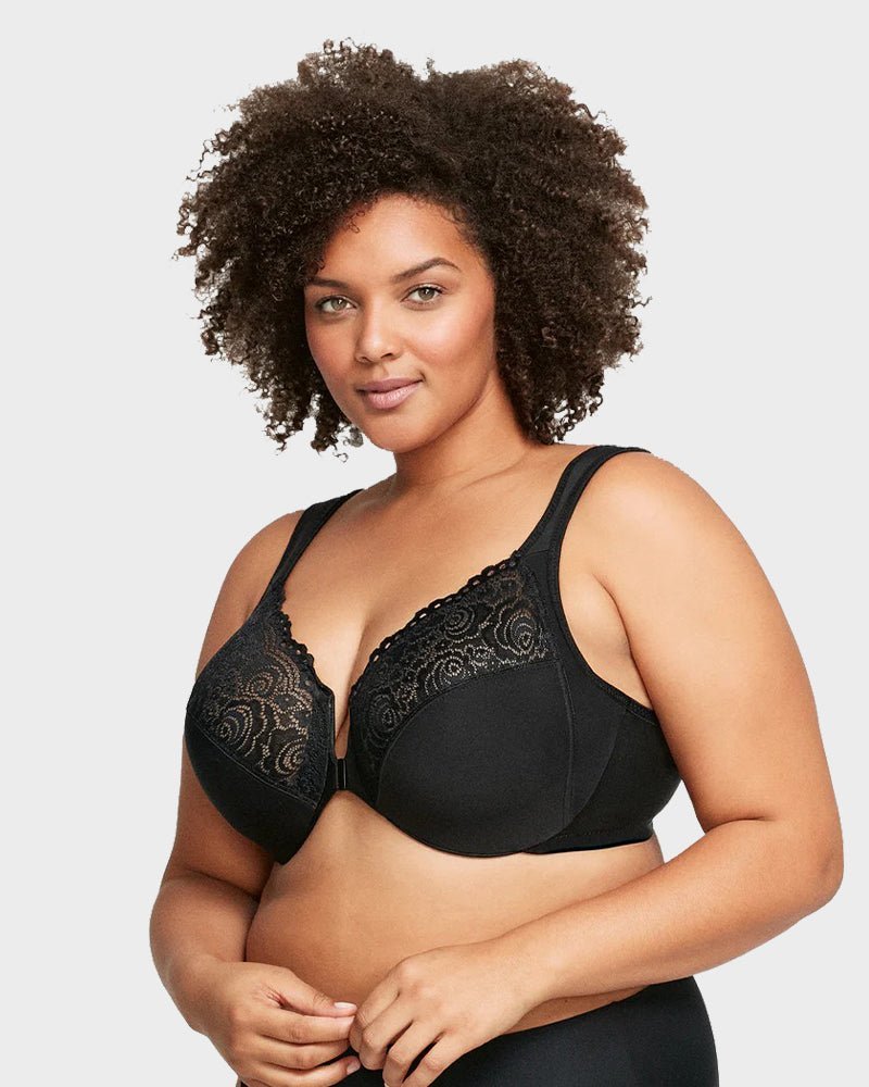 Front - Closure Underwire Print Bra - Komfortfit Bra