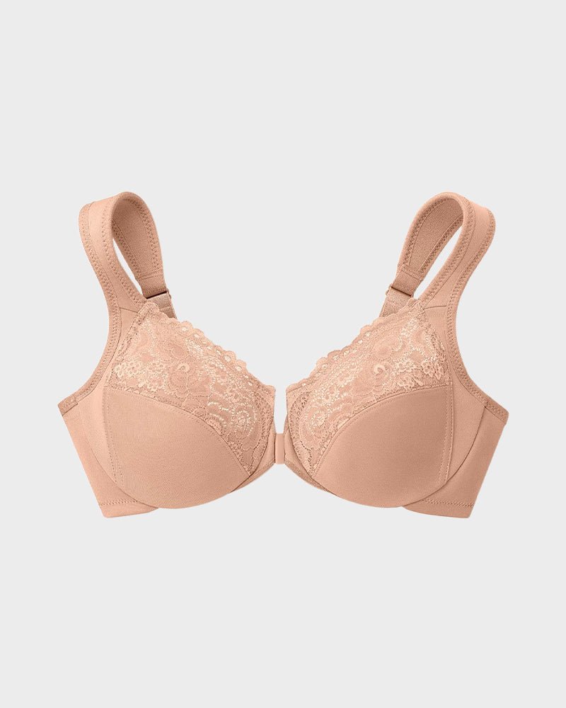 Front - Closure Underwire Print Bra - Komfortfit Bra