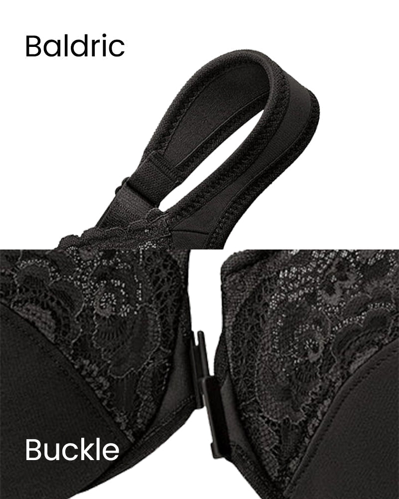 Front - Closure Underwire Print Bra - Komfortfit Bra