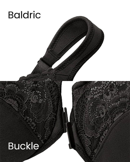 Front - Closure Underwire Print Bra - Komfortfit Bra