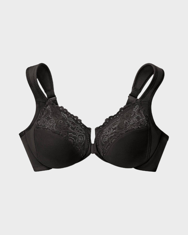 Front - Closure Underwire Print Bra - Komfortfit Bra